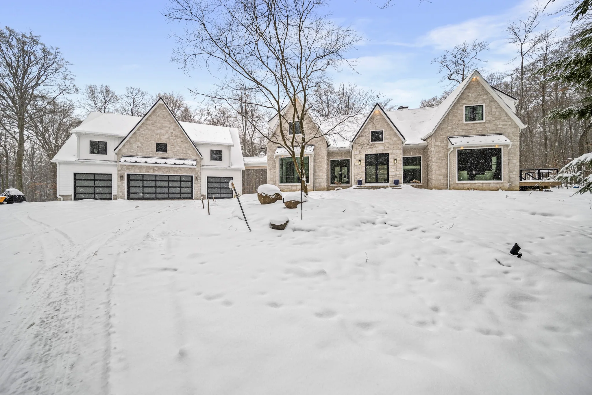 Modern luxury custom home built by Skoda Construction in Northeast Ohio